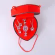 ست ساعت و اکسسوری زنانه جعبه قرمز مخملی