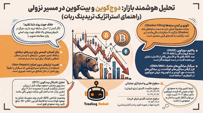 تحلیل دوج کوین و بیت کوین. صعود موقت یا سقوط آزاد؟