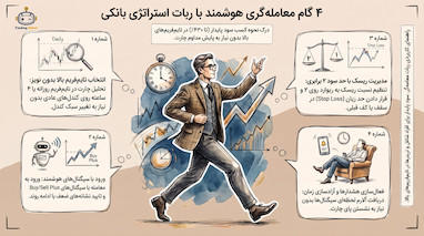 استراتژی ربات ترید بانکی در تایم فریم روزانه بیت کوین
