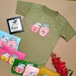 تیشرت زنانه چاپ گربه و فنجان فری سایز تا 48