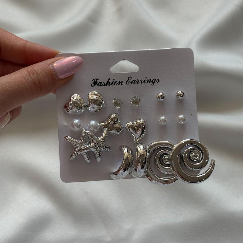 گوشواره پینترستی پک ۶ عددی کد CR6