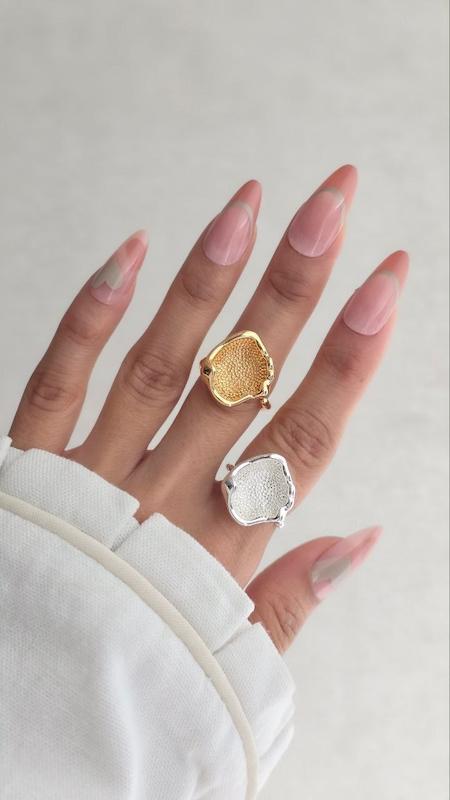 انگشتر آبکاری نقره کد ۵