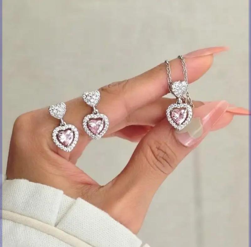 نیم‌ست قلب کریستال صورتی