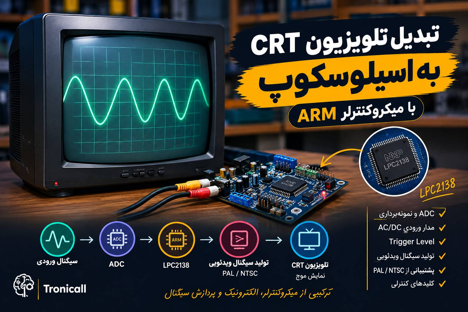 تبدیل تلویزیون به اسیلوسکوپ