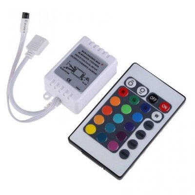 ریموت کنترل LED RGB مادون قرمز 24 کلید درایور 6A