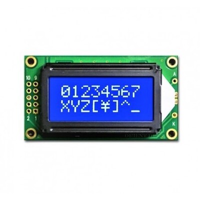 نمایشگر آبی 8*2 LCD