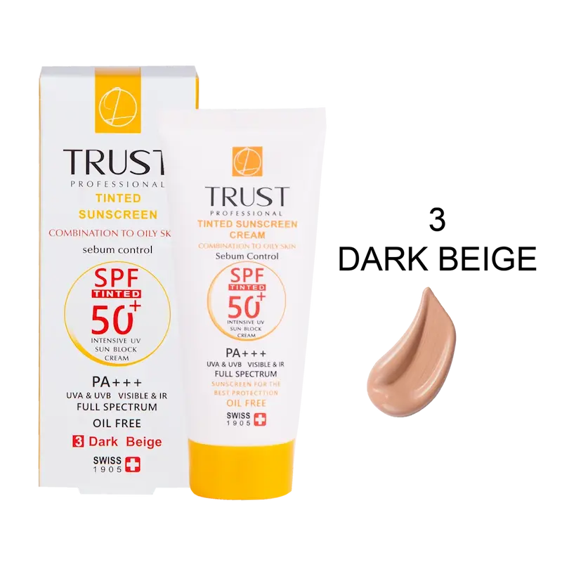 کرم ضدآفتاب رنگی و کنترل چربی بژ تیره(پوست مختلط تا چرب)