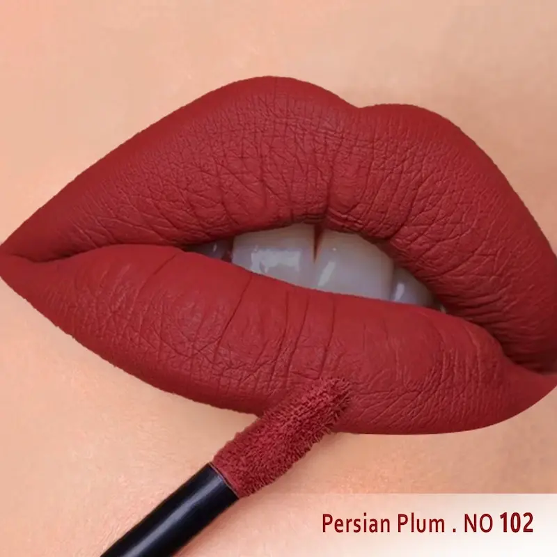 رژ لب مایع مخملی مات سرژه آلویی گرم مایل به بنفش