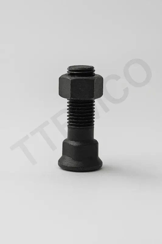 تصویر پیچ تیغه گریدر 705A4؛ پیچ خزینه فولادی گرید 10.9 با گردن مربعی، مناسب اتصال کاتینگ‌اج و کورنربیت گریدر در پروژه‌های راه‌سازی و معدنی.