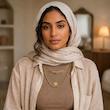 گردنبند زنانه سه لاین الیزابت رویال رنگ ثابت و ضد حساسیت