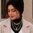 گردنبند زنانه سه لاین الیزابت رویال رنگ ثابت و ضد حساسیت