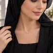 گردنبند زنانه تک نگین مدل بند نامرئی