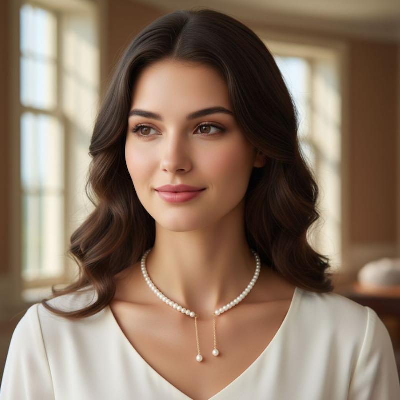 گردنبند زنانه مدل مروارید پرنس