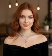 گردنبند دو لاین کارتیر و منشور سنگ رنگ ثابت زنانه و مردانه