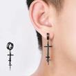 پیرسینگ مدل سه صلیب بدون سوراخ کردن گوش زنانه و مردانه