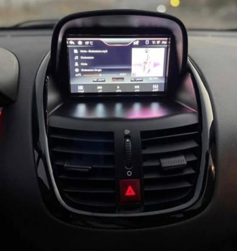 ست دکوراتیو مشکی پیانویی ۱۲ تیکه پژو ۲۰۷