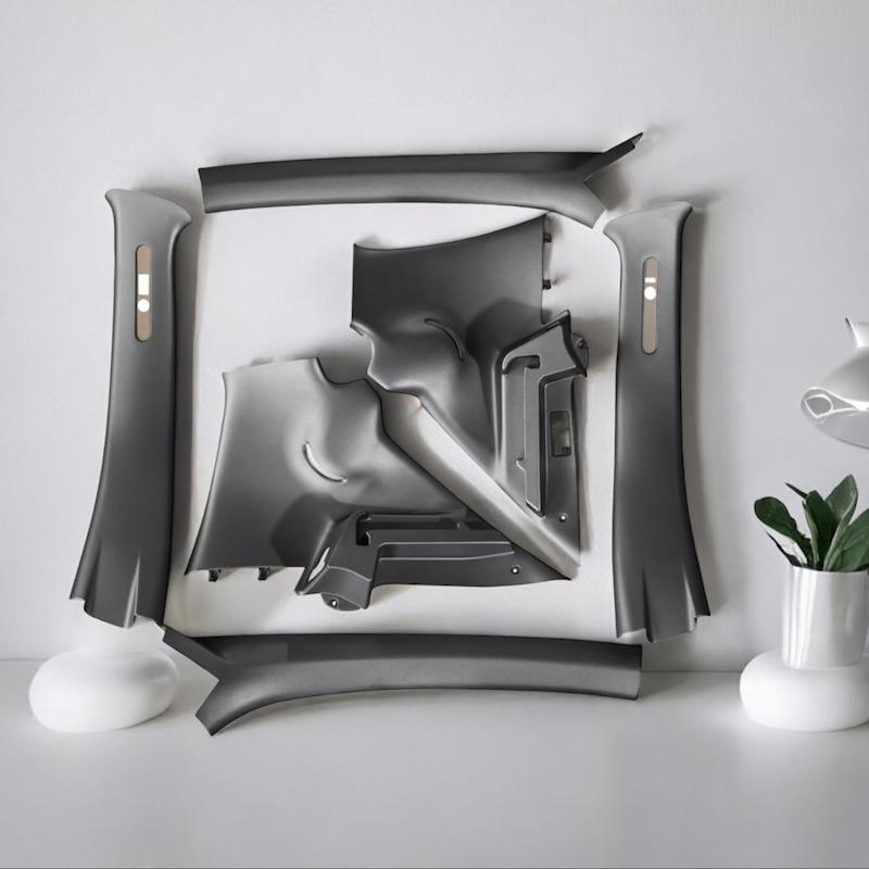 قاب ستون ۶ تکه ۲۰۶و ۲۰۷ رنگ مشکی