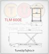 جک موتور سیکلت برقی TUTظرفیت 600kg مدل TLM 600E - امکان نصب روکار و توکار