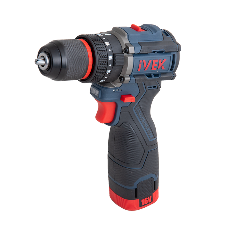 دریل شارژی چکشی براشلس ۱۶ ولت مدل K-7226B ایوک (IYEK)