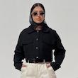 کراپ کت جین رنگی