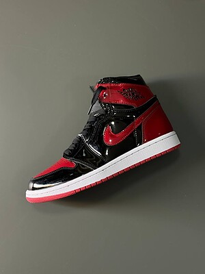 کتونی نایک ایر جردن 1 | Air jordan High Red Black Patent Leather 