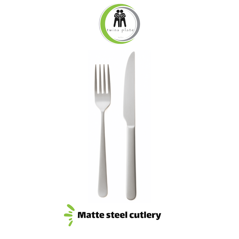 کارد و چنگال میوه استیل مات 