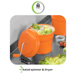 کاهو خشک کن دستی ۲۵ لیتری پلاستیکی