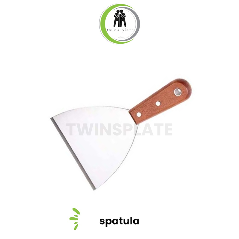 کاردک استیل دسته چوبی ۱۵ سانت