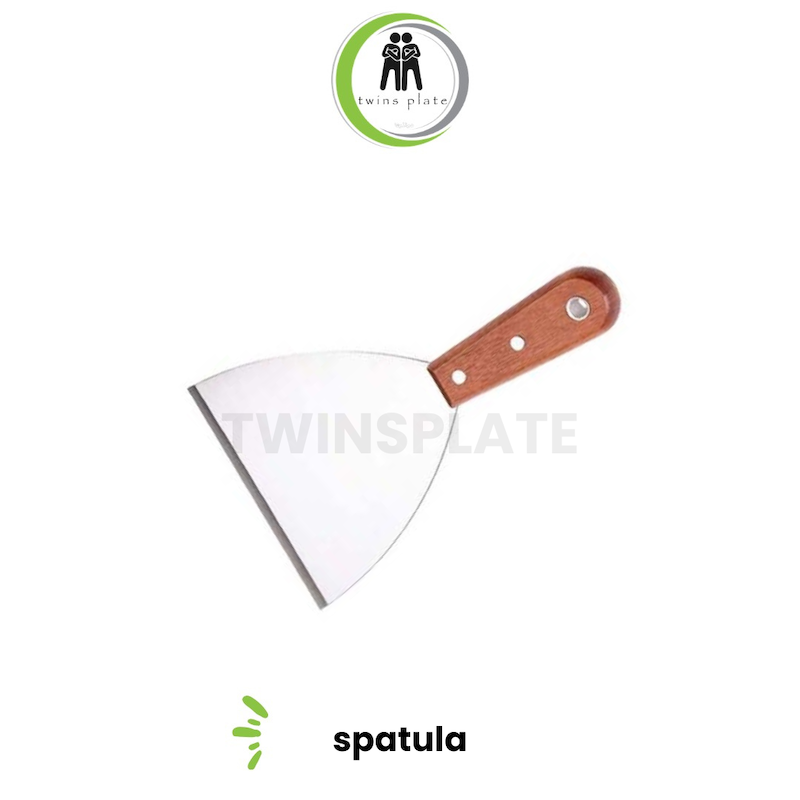 کاردک استیل دسته چوبی ۱۲ سانت