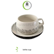 فنجان و نعلبکی لته سفید acme