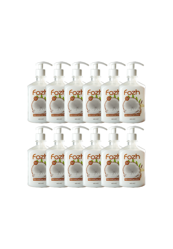 کارتن 12 عددی مایع دستشویی کِرِمی فژ (رایحه وانیل و نارگیل)