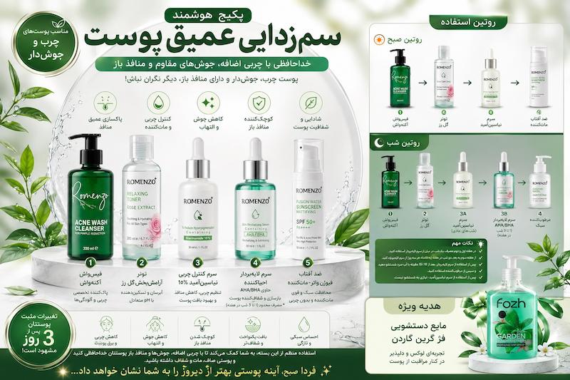 روتین رفع جوش و آکنه: سم‌زدایی عمیق پوست
