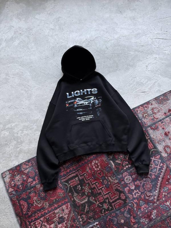 هودی مشکی ریسینگ لولایت Lowlights 