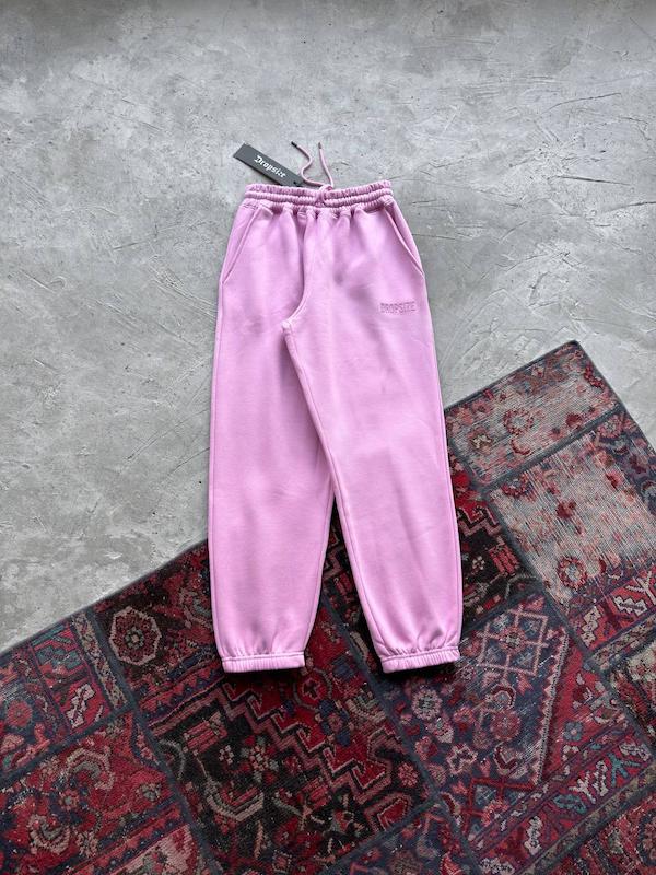 شلوار جاگر صورتی چاپدار دراپ سایز drop size