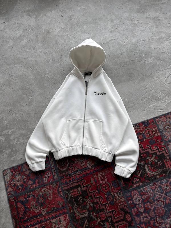 سویشرت سفید بیسیک دراپ سایز Drop size