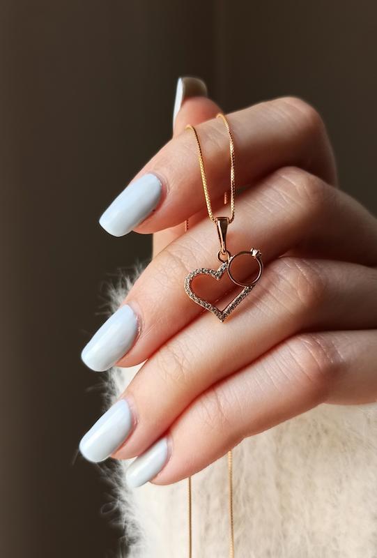 گردنبند قلب و حلقه 