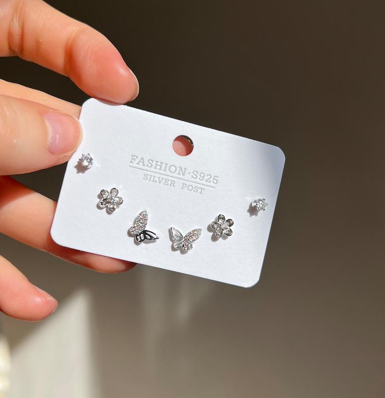 گوشپاره سه جفتی پروانه سیلور