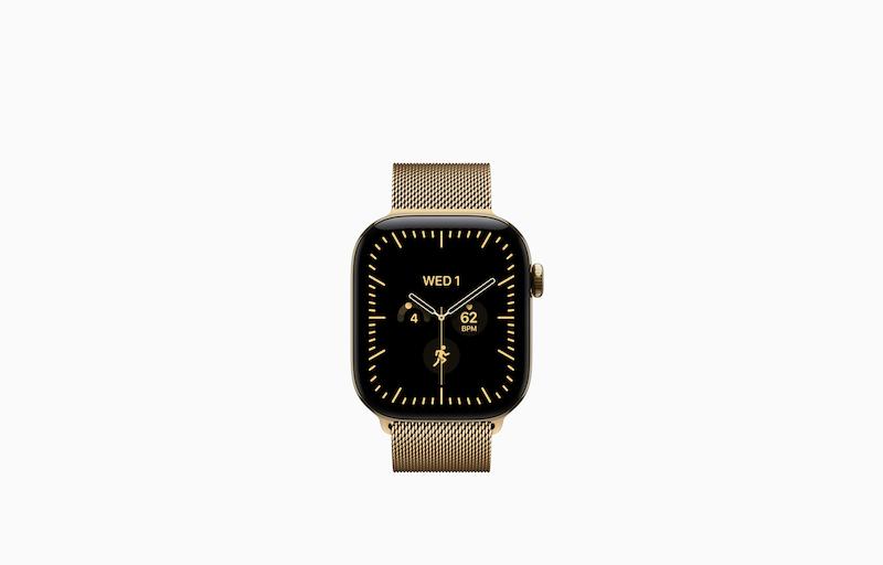 اپل واچ 12سایز42مدل(Apple Watch Series12 42mm (Titanium)(Radiant Goldy