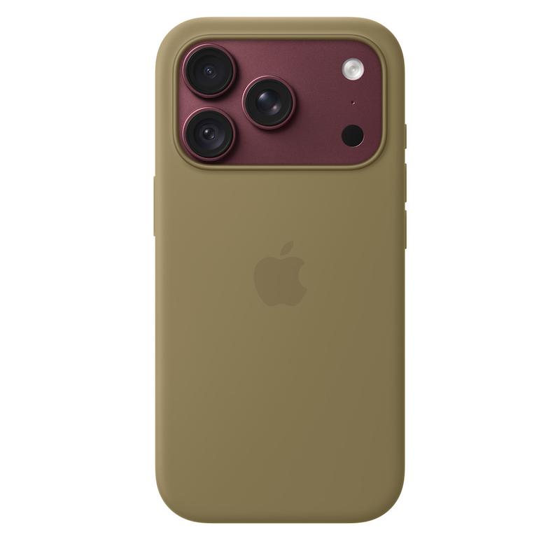 قاب سیلیکون ایفون مدل(iPhone 18 Pro Silicone Case with MagSafe(Olive