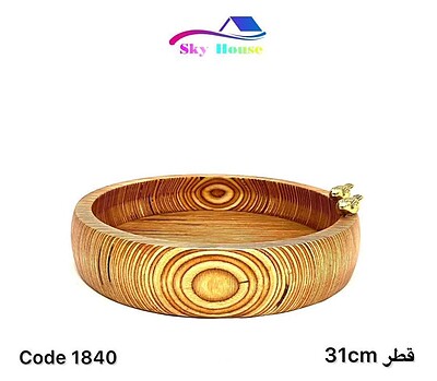 میوه خوری متوسط چوبی لانیر طرح نگین کد 1839