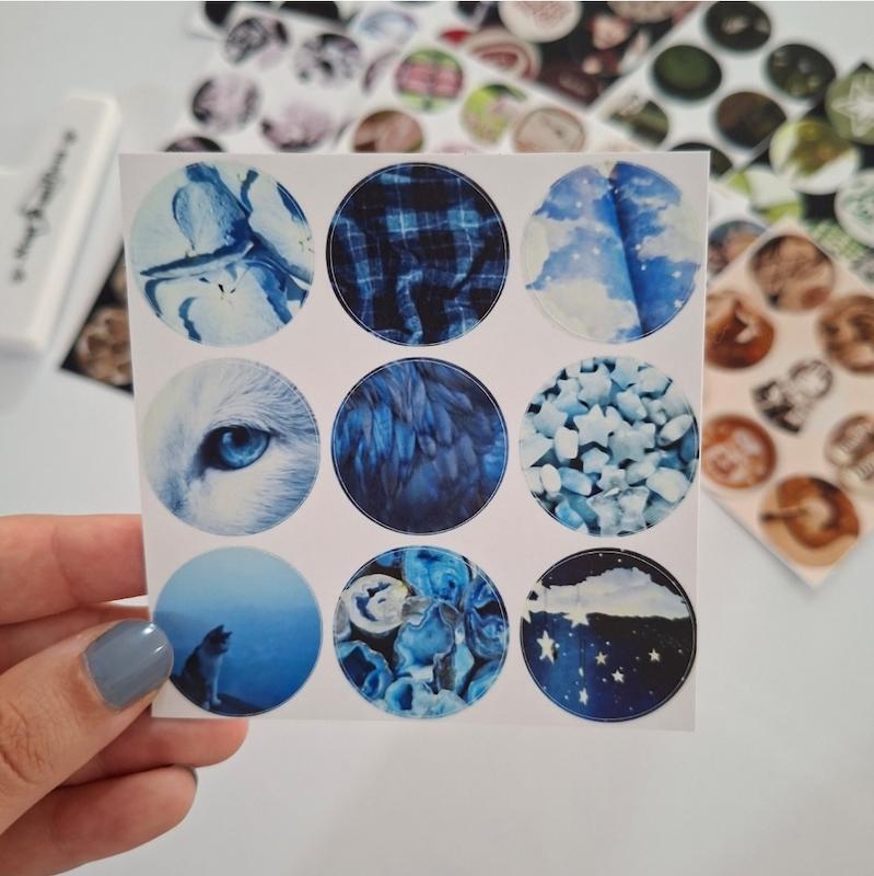 صفحه استیکر دایره ای کد ۱