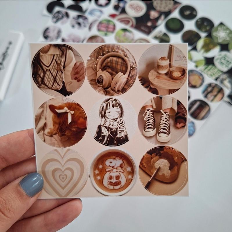 صفحه استیکر دایره ای کد ۱