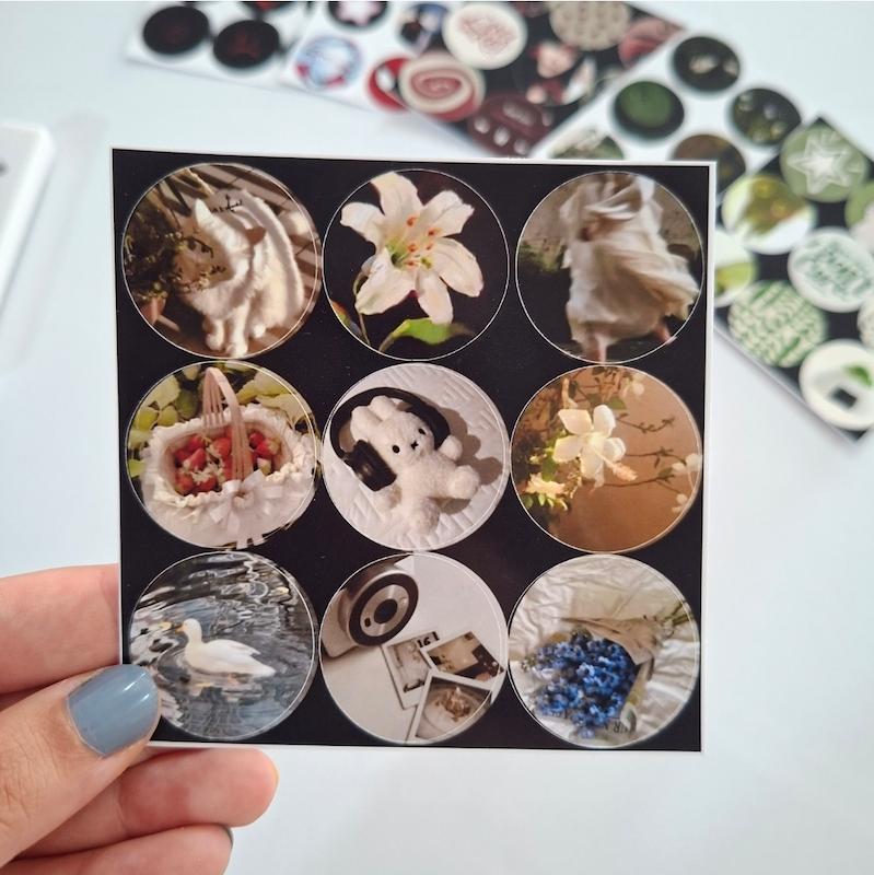 صفحه استیکر دایره ای کد ۱