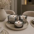 شمع شات شیشه ای مدل silver بسته 3 عددی