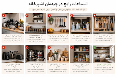 اشتباهات رایج در چیدمان آشپزخانه