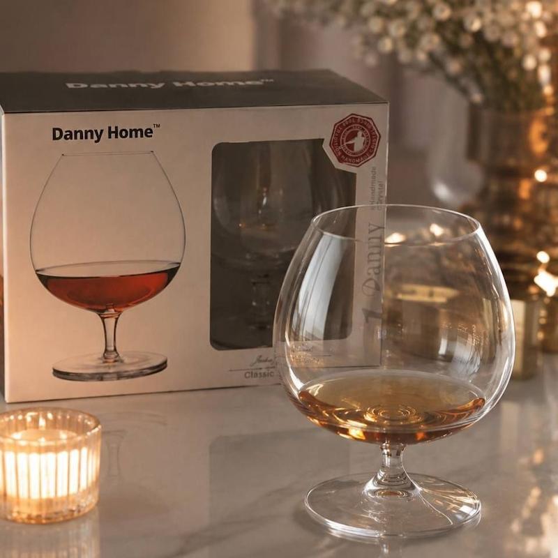 گیلاس خوری کریستال  Danny Home مدل تپل بسته 2 عددی