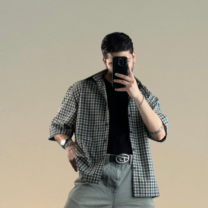 پیراهن چهار خونه اولد