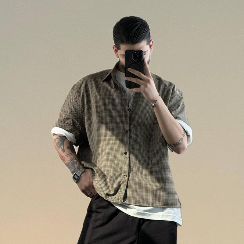 پیراهن چهارخونه 