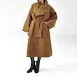 UPSYD STANDING COLLAR WOOL COAT