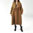 UPSYD STANDING COLLAR WOOL COAT